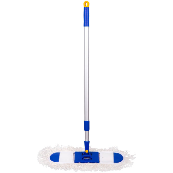 Швабра-рамка OfficeClean "Professional", алюм. ручка 75-130см, насадка МОП хлопок (карманы) 40см