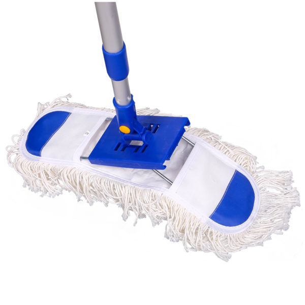 Швабра-рамка OfficeClean "Professional", алюм. ручка 75-130см, насадка МОП хлопок (карманы) 40см