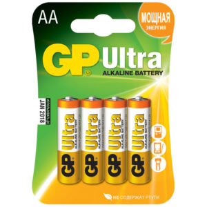 Батарейка GP Ultra AA (LR06) 15AU алкалиновая BC4