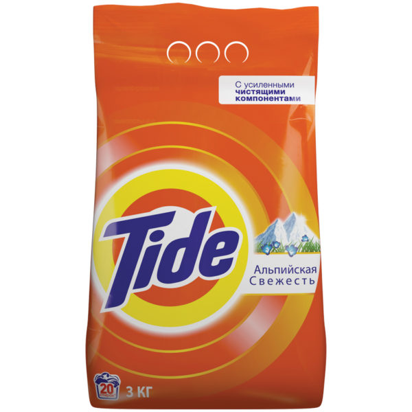 Порошок для машинной стирки Tide "Альпийская свежесть", 3кг