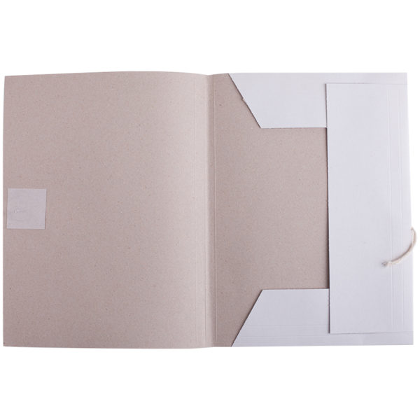 Папка для бумаг с завязками OfficeSpace, картон немелованный, 280г/м2, белый, до 200л.