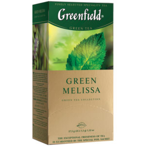 Чай Greenfield "Green Melissa", зеленый с мелиссой, 25 фольг. пакетиков по 1,5г