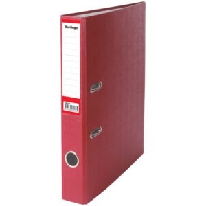 Папка-регистратор Berlingo "Standard", 50мм, бумвинил, с карманом на корешке, бордовая
