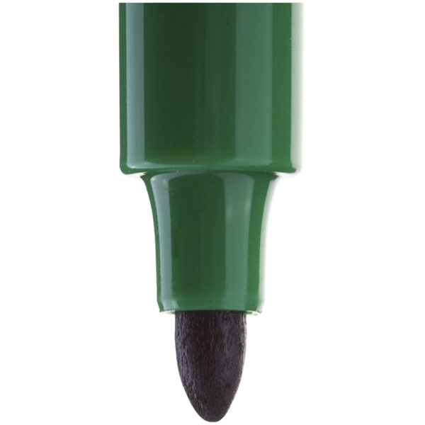Маркер перманентный двухсторонний Crown "Multi Marker Twin" зеленый, пулевидный, 2мм/1мм