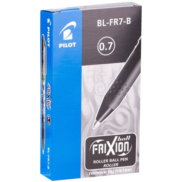 Ручка гелевая стираемая Pilot "Frixion" черная, 0,7мм