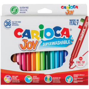 Фломастеры Carioca "Joy", 30цв., 36шт., смываемые, картон, европодвес