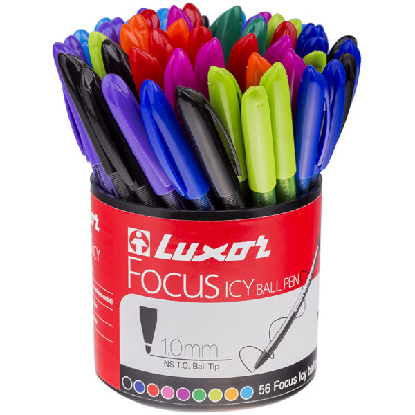 Ручка шариковая Luxor "Focus Icy" ассорти, 1,0мм
