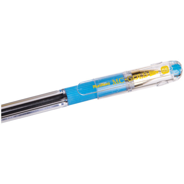 Ручка шариковая MunHwa "MC Gold" голубая, 0,5мм, грип, штрих-код