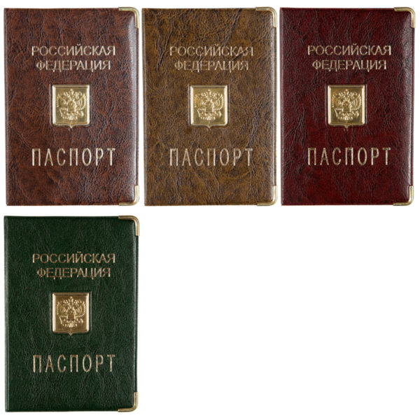 Обложка для паспорта OfficeSpace ПВХ, шильд, ассорти, тиснение золото "Герб"