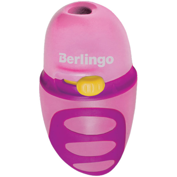 Точилка пластиковая Berlingo "Riddle" 1 отверстие, c регулятором заточки грифеля, контейнер, ассорти