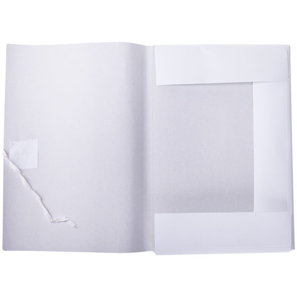 Папка для бумаг с завязками OfficeSpace, картон мелованный, 380г/м2, белый, до 200л.