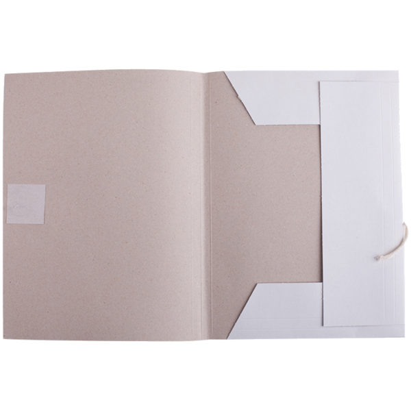 Папка для бумаг с завязками OfficeSpace, картон немелованный, 380г/м2, белый, до 200л.