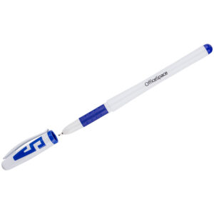 Ручка гелевая OfficeSpace синяя, 1,0мм, грип, игольчатый стержень