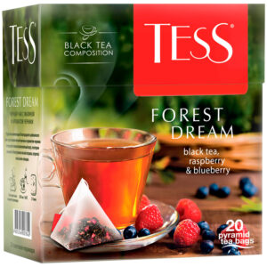Чай Tess "Forest Dream", черный, лесные ягоды, 20 пакетиков-пирамидок по 1,8г.