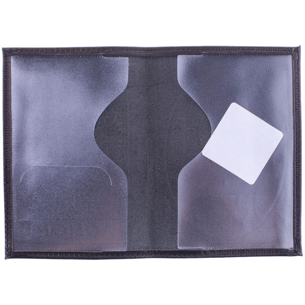 Обложка для паспорта OfficeSpace кожа тип 3, черный, тиснение "Герб"