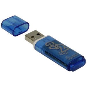 Память Smart Buy "Glossy"  32GB, USB 2.0 Flash Drive, голубой