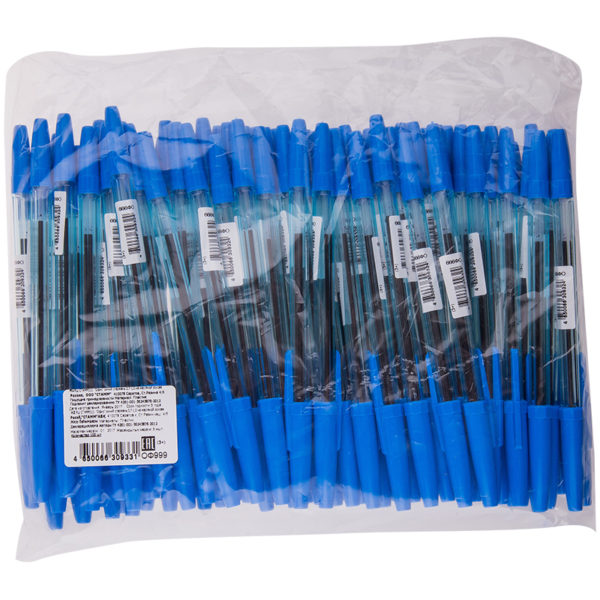 Ручка шариковая Стамм "111 Офис" синяя, 0,7-1,0мм, тонированный корпус
