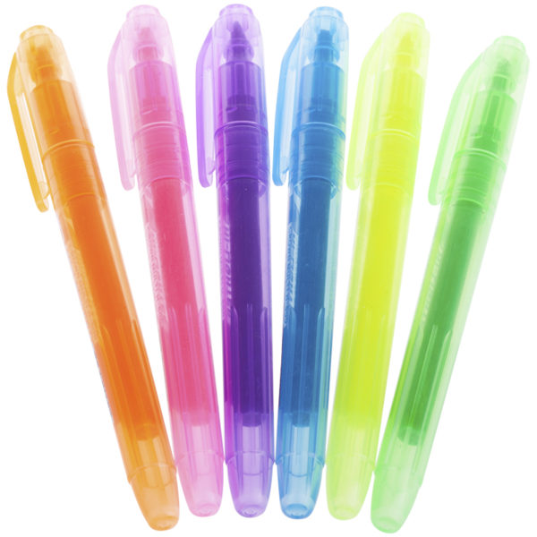 Набор текстовыделителей Crown "Multi Hi-Lighter" 6цв., 1-4мм, чехол с европодвесом