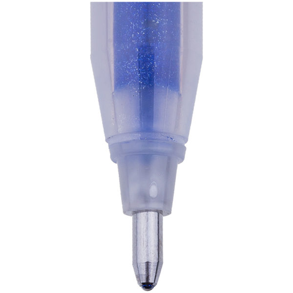 Ручка гелевая Crown "Glitter Metal Jell" синяя с блестками, 1,0мм