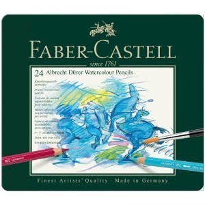 Карандаши акварельные художественные Faber-Castell "Albrecht Dürer", 24цв, метал. коробка