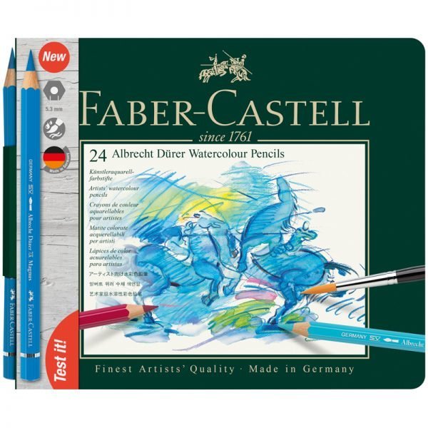 Карандаши акварельные художественные Faber-Castell "Albrecht Dürer", 24цв, метал. коробка