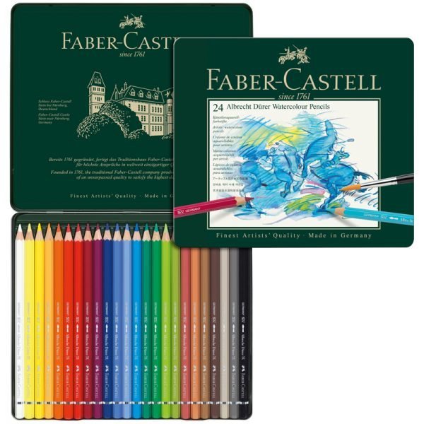 Карандаши акварельные художественные Faber-Castell "Albrecht Dürer", 24цв, метал. коробка