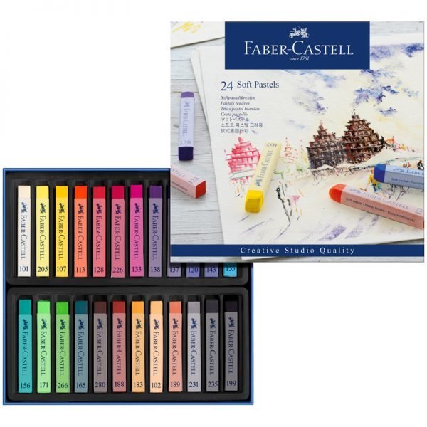 Пастель Faber-Castell "Soft pastels", 24 цв., картон. упак.