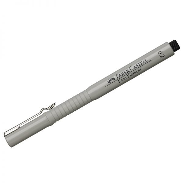 Ручка капиллярная Faber-Castell "Ecco Pigment" черная, 0,2мм