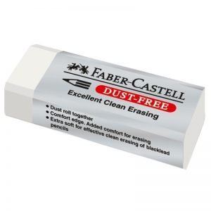 Ластик Faber-Castell "Dust Free", прямоугольный, картонный футляр, 62*21,5*11,5мм