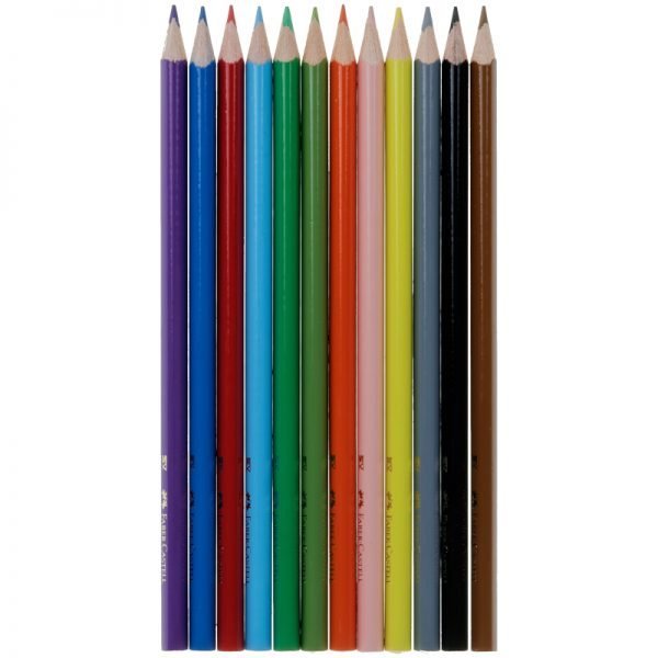 Карандаши цветные Faber-Castell 12цв., трехгран., заточен., картон, европодвес, с точилкой