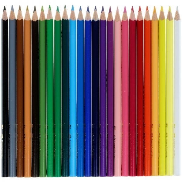 Карандаши цветные Faber-Castell 24цв., трехгран., заточен., картон, европодвес, с точилкой