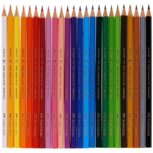 Карандаши цветные Faber-Castell, 24цв., заточен., картон, европодвес