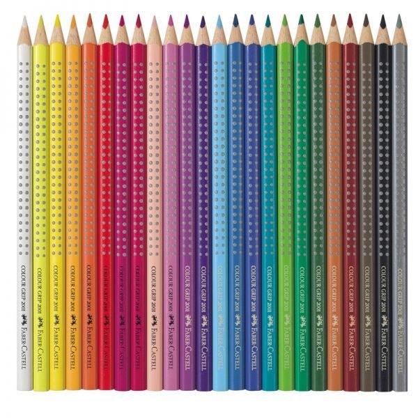 Карандаши цветные Faber-Castell "Grip", 24цв., трехгран., заточен., метал. упак.