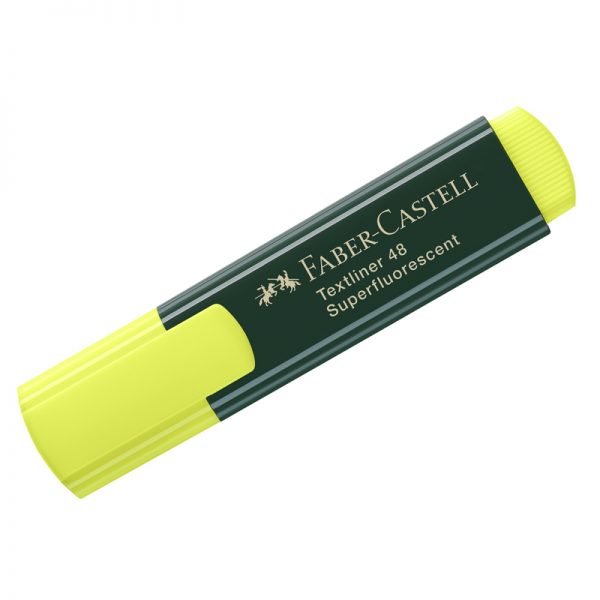 Текстовыделитель Faber-Castell "48" желтый, 1-5мм, блистер
