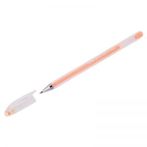Ручка гелевая Crown "Hi-Jell Pastel" оранжевая пастель, 0,8мм