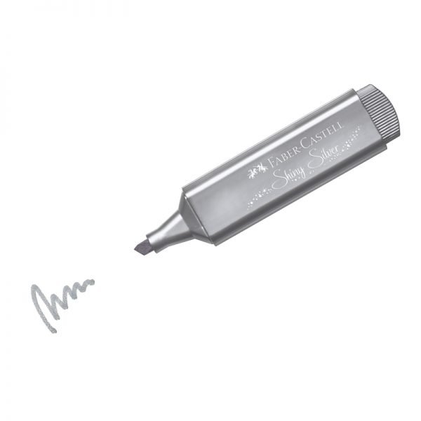 Текстовыделитель Faber-Castell "TL 46", серебро, металлик, 1-5 мм