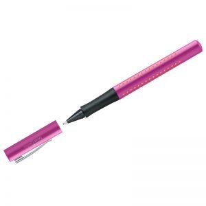 Ручка капиллярная Faber-Castell "Grip 2010", синяя, розово-оранжевый корп.