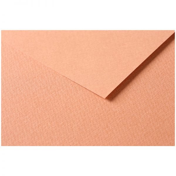Цветная бумага 500*650мм., Clairefontaine "Tulipe", 25л., 160г/м2, рыжий, лёгкое зерно