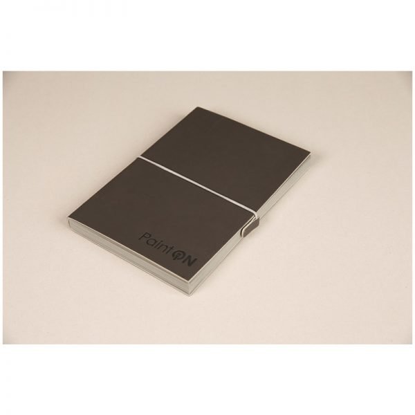 Скетчбук для смешанных техник 32л., А5, на сшивке "Paint'ON", 250г/м2, легкое зерно, серый, кожзам