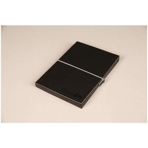 Скетчбук для смешанных техник 32л., А5, на сшивке "Paint'ON", 250г/м2, легкое зерно, черный, кожзам