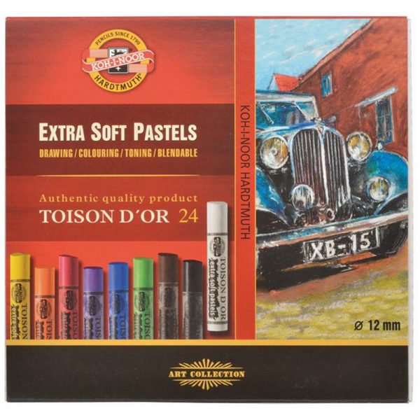 Пастель художественная Koh-I-Noor "Toison D'or Extra Soft 8554", 24цв., картон. упак.