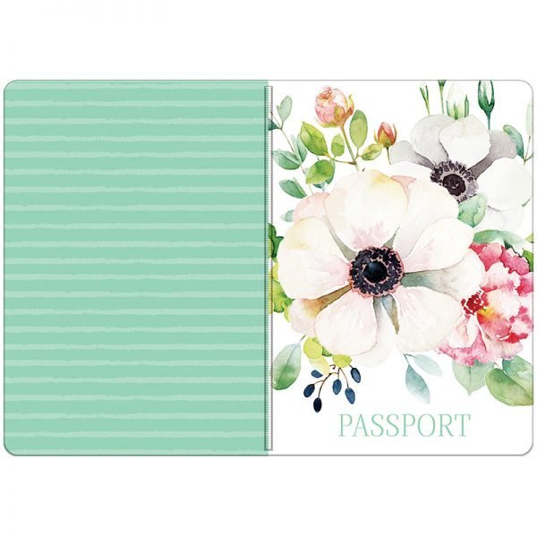 Обложка для паспорта OfficeSpace фотопечать, ПВХ, "Цветы"  ассорти