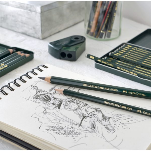 Набор карандашей ч/г Faber-Castell "Castell 9000 Art Set", 12шт., 2H-8B, заточен., метал. кор.