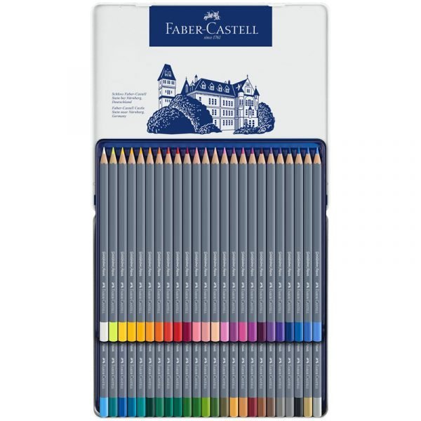 Карандаши акварельные художественные Faber-Castell "Goldfaber Aqua", 48цв, метал. коробка