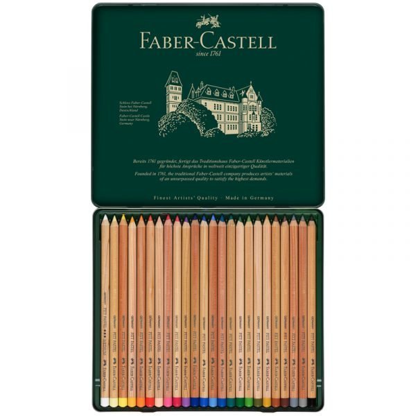Пастельные карандаши Faber-Castell "Pitt Pastel" 24цв., метал. коробка