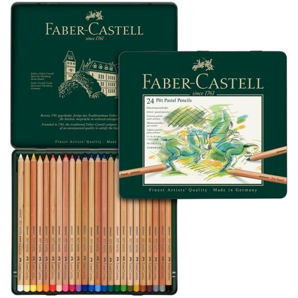 Пастельные карандаши Faber-Castell "Pitt Pastel" 24цв., метал. коробка