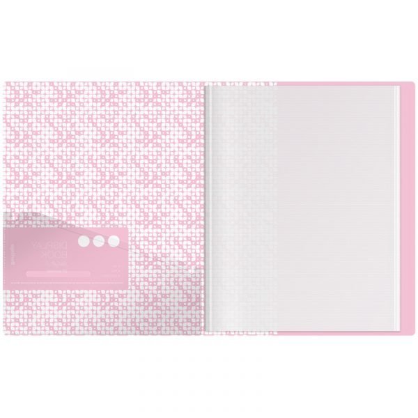 Папка с 20 вкладышами Berlingo "Starlight S", 17мм, 600мкм, розовая, с внутр. карманом, с рисунком