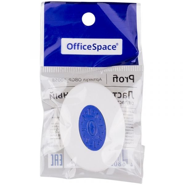 Ластик OfficeSpace "Profi", овальный, термопластичная резина, пластиковый держатель, 42*30*9мм