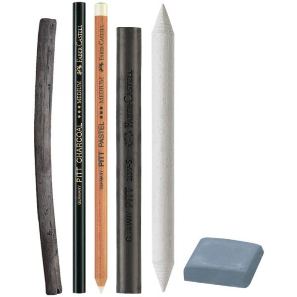 Набор угля и угольных карандашей Faber-Castell "Charcoal Sketch" 7 предметов, картон. упак.