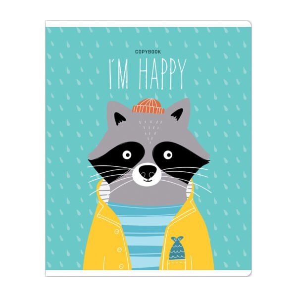 Тетрадь 48л., А5, клетка ArtSpace "Рисунки. Happy animals", выборочный УФ-лак